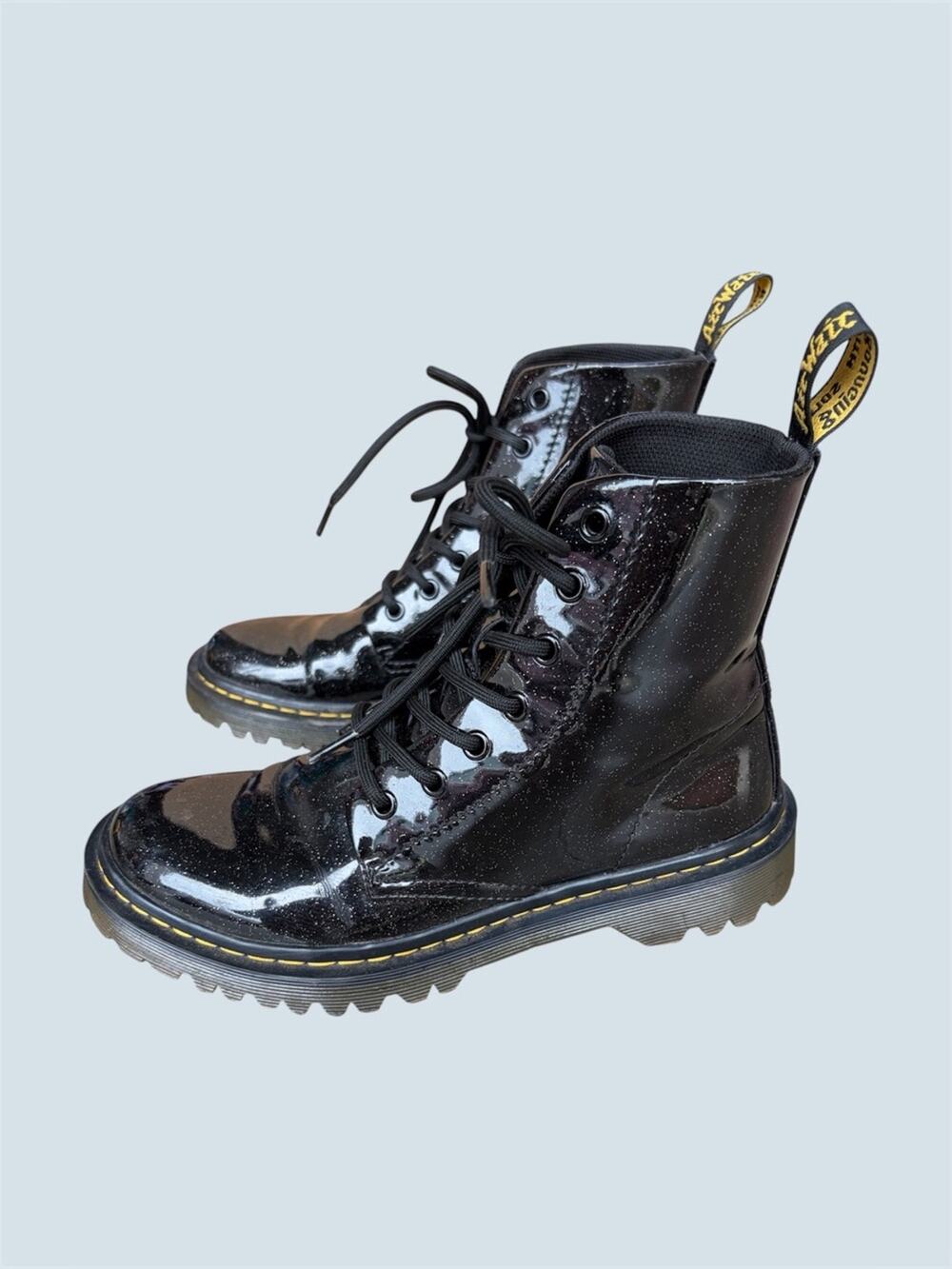 Doc Martens Luana Patent Glitter Boots size 7